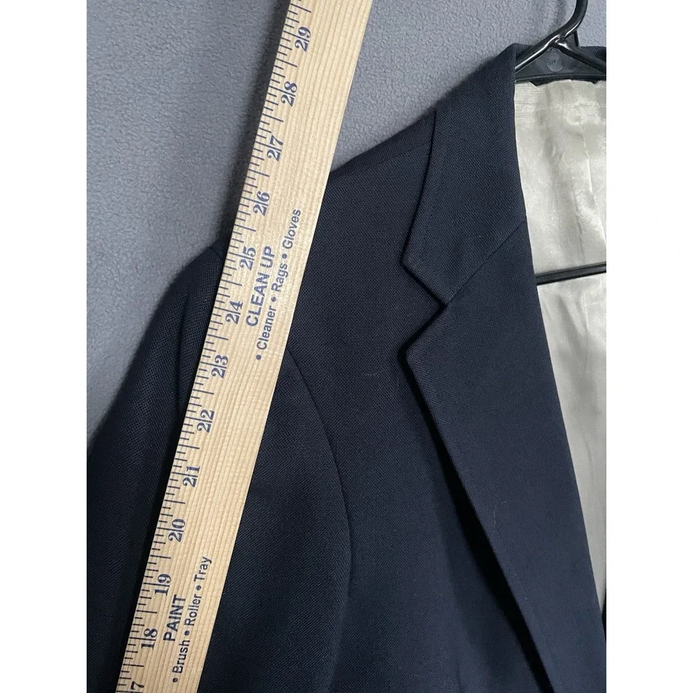 Chaps Ralph Lauren Vtg Wool Blazer 40R‎ Black Gold Button Jacket London Shop